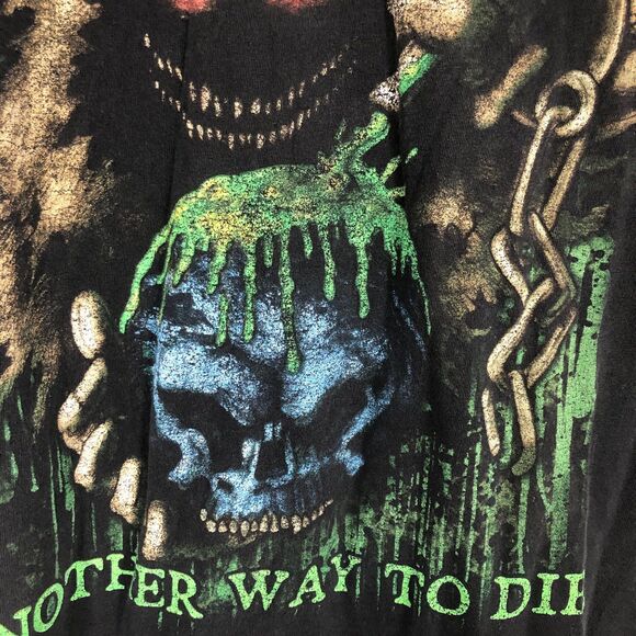 Disturbed: Another Way to Die Rock Band T-Shirt, Scary Graphic, Blacklight XL - Picture 4 of 7